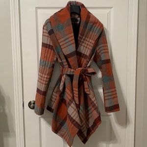 Plaid Chicwish Wrap Coat